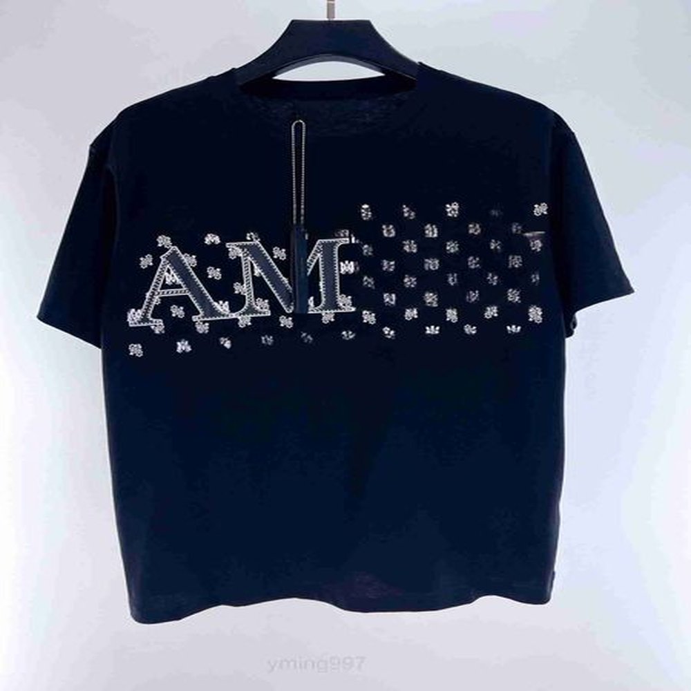 Hop Sleeve Men Fashion Mens Hip Shirts T Letter Shirt Man Casual Shirt Designer design Tshirts Top Womens Woman Tee Short Shor Amirity Amiri