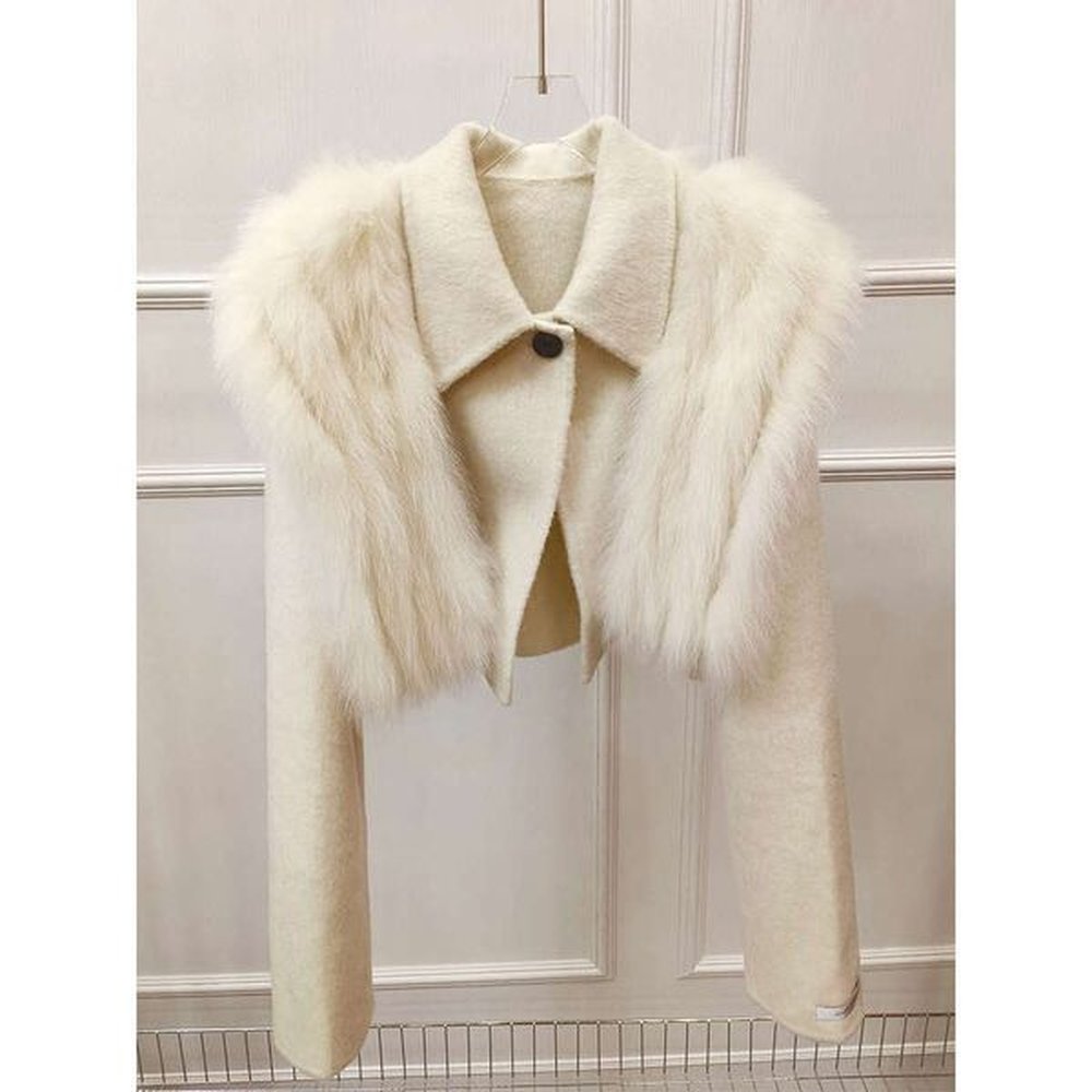 hot sale women autumn handmade double side short jacket real