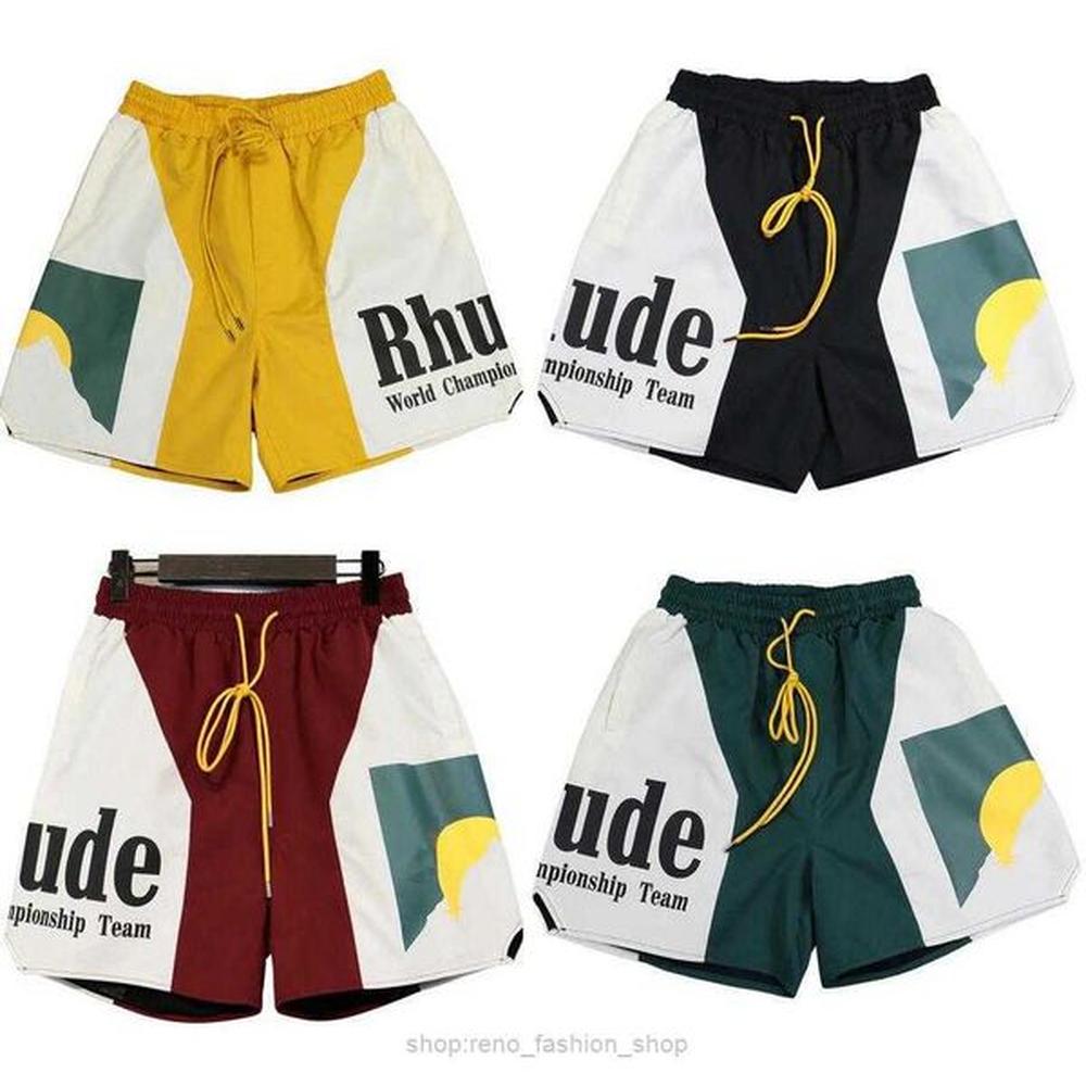 Hot Sell Designer Men Rh Limited Rhude Shorts Summer Swim Short Knee Length Hip Hop High Street Sports Training Beach Pants Mens Elastic Wai