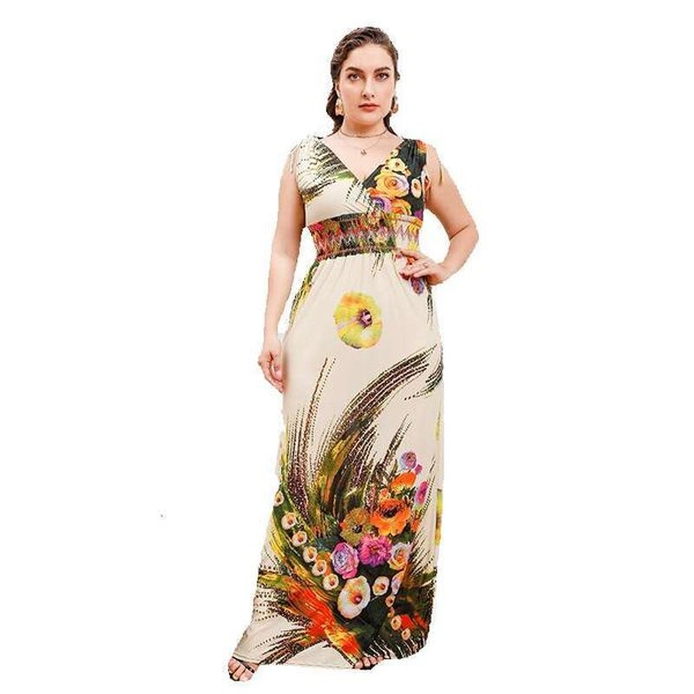 hot selling bohemian style chubby mm neckline oversized plus fat