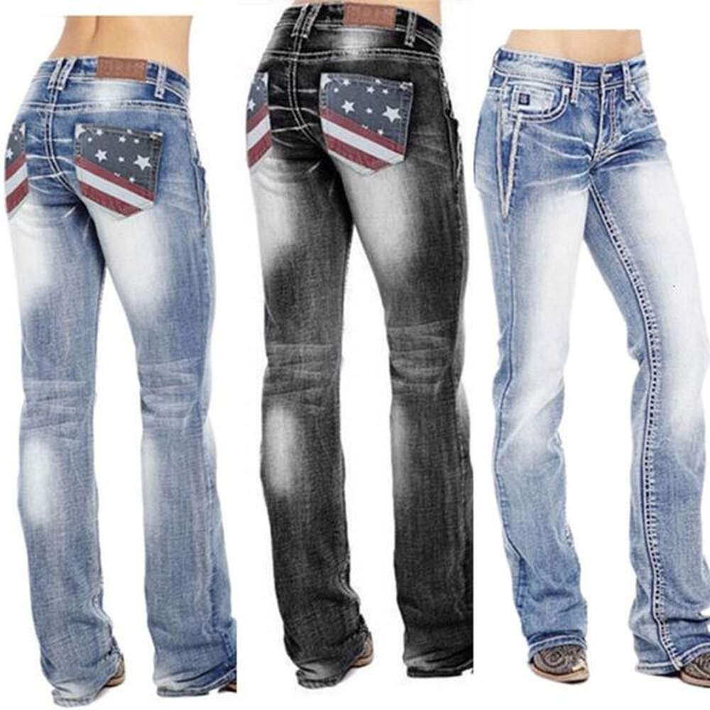 hot selling jeans slim fit and slimming oversized denim womens