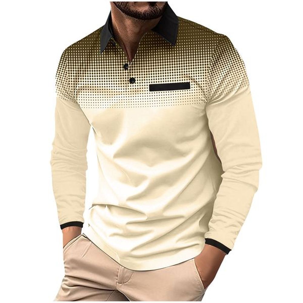 Hot Selling Men's Polo Shirt Long Sleeve Golf Polo High Quality Polos Tshirt for Workwear Business Running Dry Fit Polo Shirts Men Poly