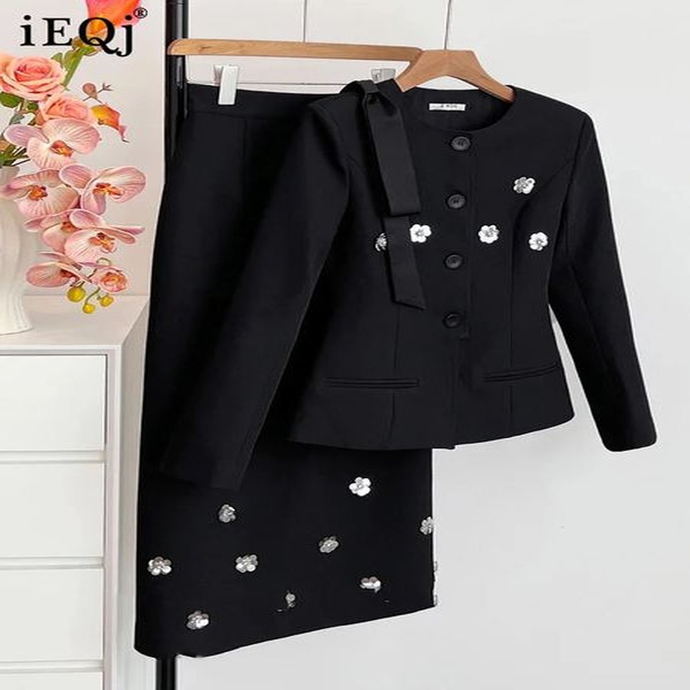 ieqj solid flower spliced piece set for women round
