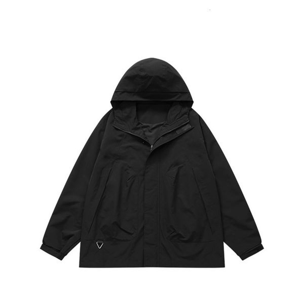 INF Men's Clothing | Mountain Style Three Dimensional Zipper Bag Windproof Hooded Stormtrooper Jacket for Spring and Summer Outdoor Zip