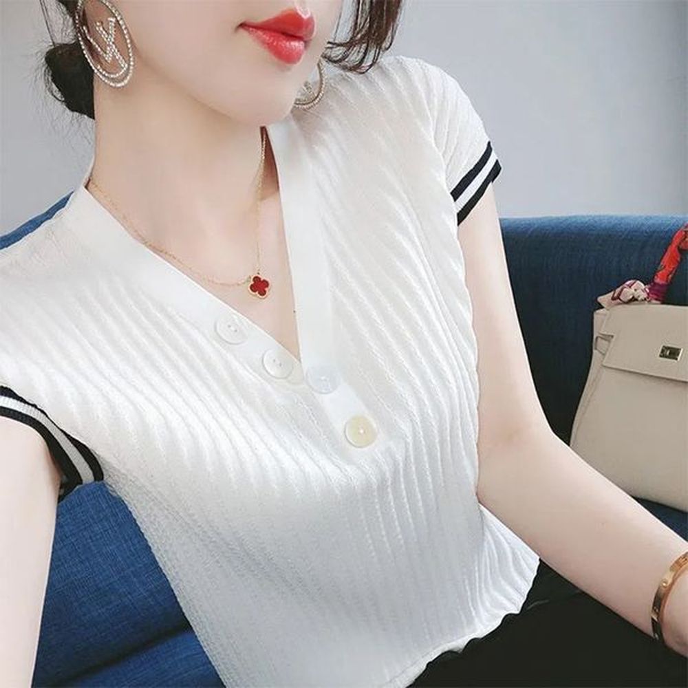 internet famous ice silk short sleeved tshirt in summer