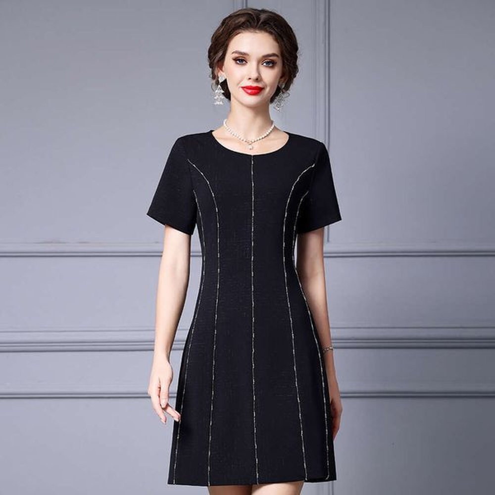 is suitable for slightly overweight dresses new summer commuting