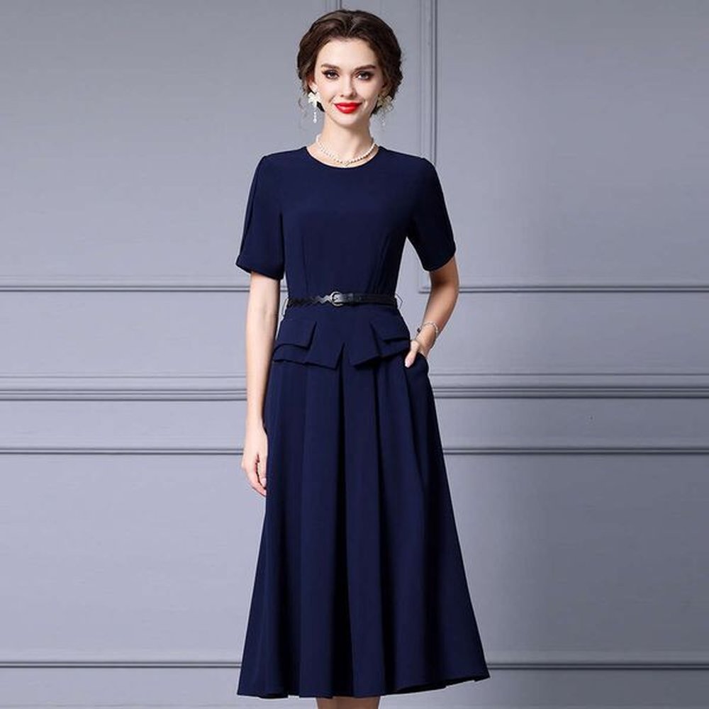 is suitable for slightly overweight dresses summer new commuting