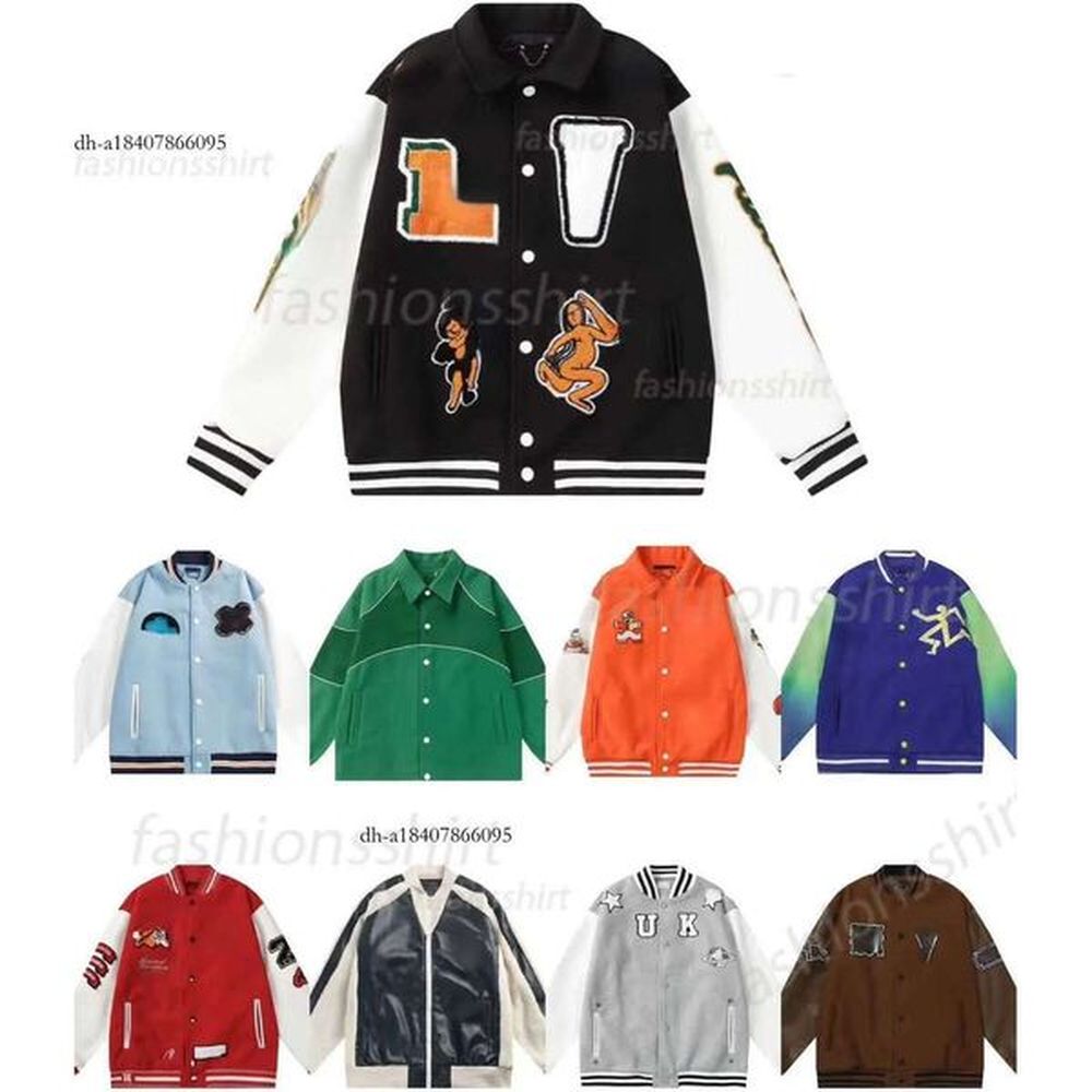 Jackets High Quality Womens Windbreaker Designer Mens Varsity baseball Hip Hop Bomber Leather Jacket Outwear Windbrea