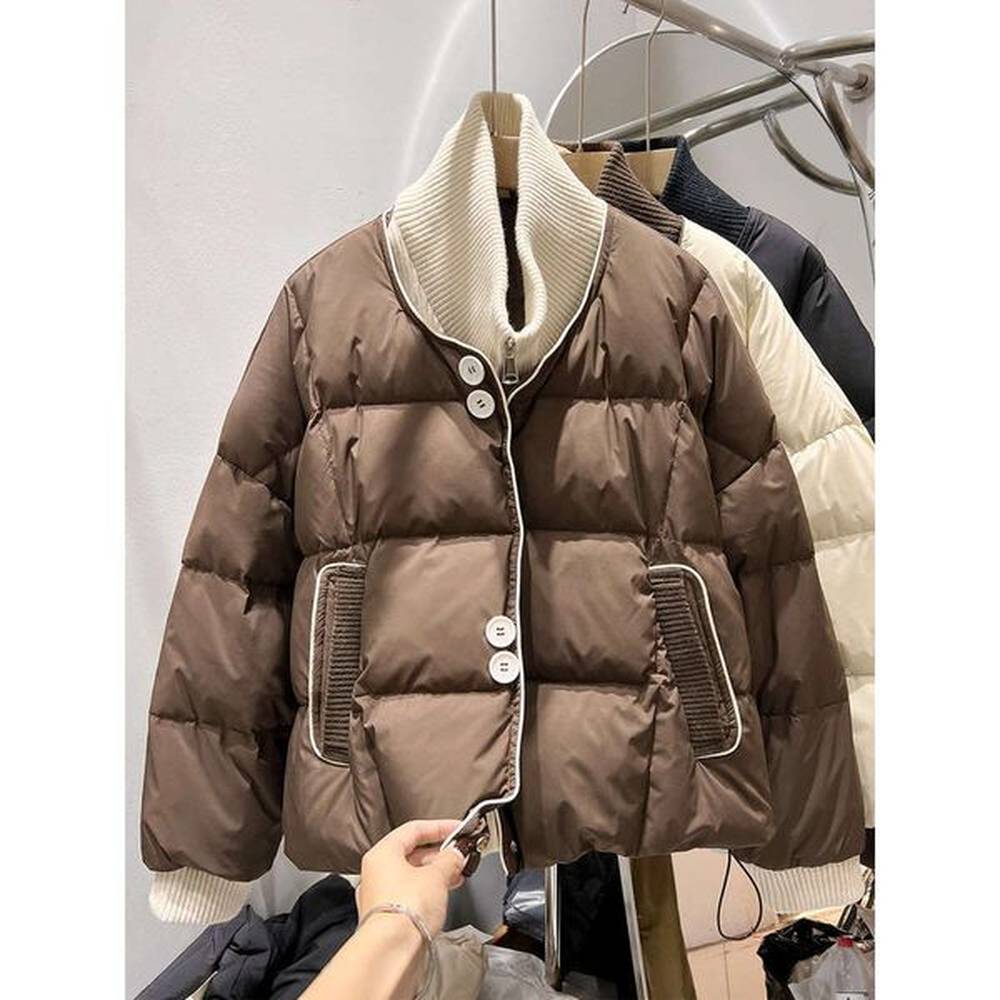 janveny fashion winter womens puffer coat ultra light warm