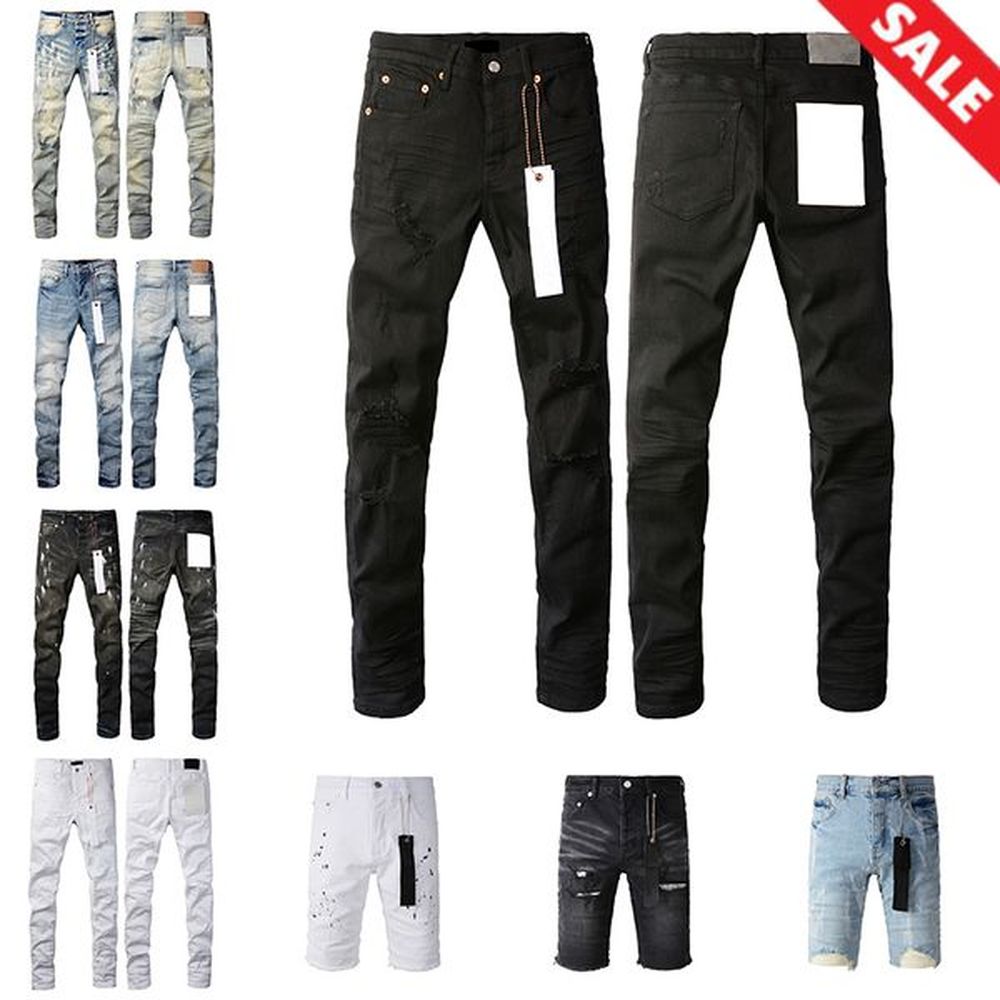 Jeans Designer Mens Jeans Denim Trousers Mens Jeans Short Hip Hop Hole Shorts Casual Shorts Knee Lenght Jean Size 29-40