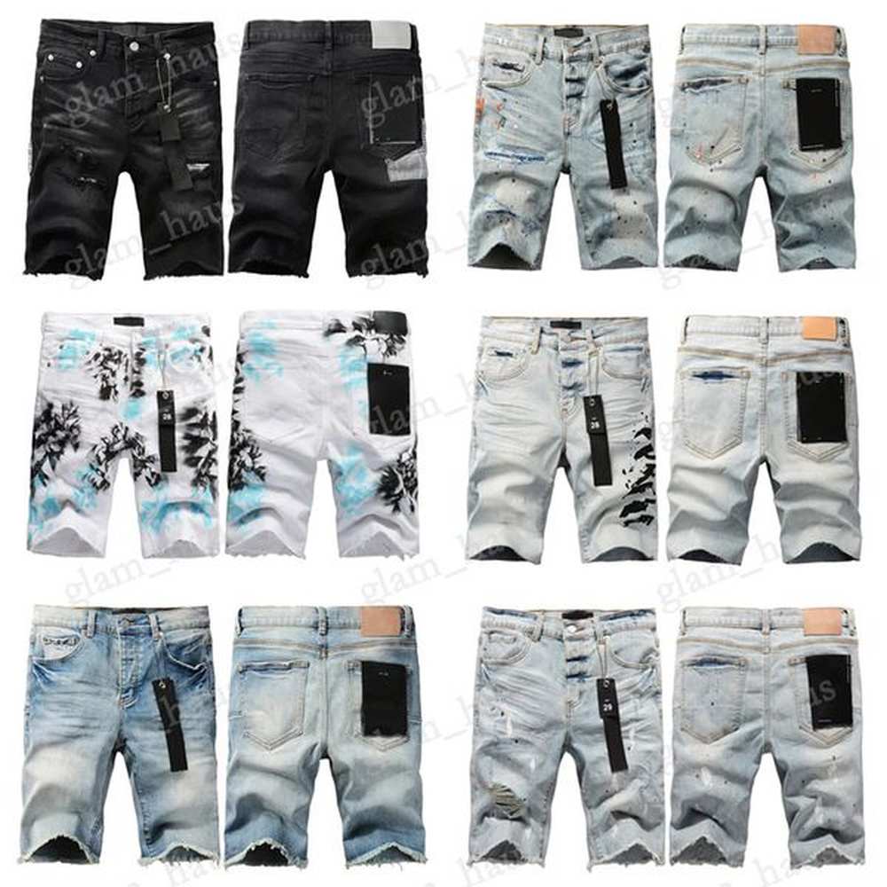 Jeans fashion men denim shorts pants designer jeans mens black blue pants high-end quality straight leg retro bicycle jeans slim fit motorcy