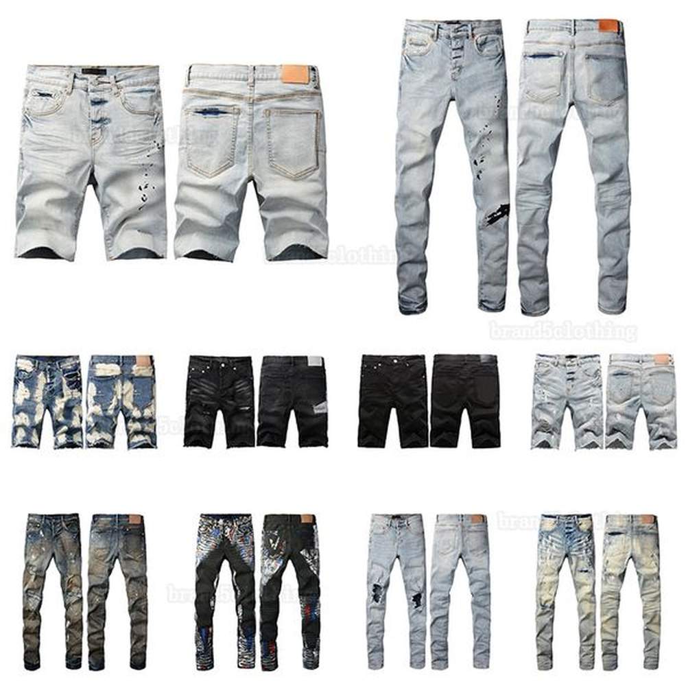 Jeans for mens designer Jeans fashion trend mens jeans skinny pant distressed ripped black luxury jean pants stacked trousers casual motorcy