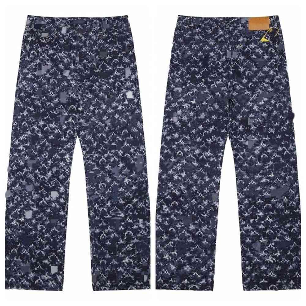 jeans Men's Jeans Designer Printed luxury pants draped jeans wide leg wholesale high waisted with elastic waist summer sweat suit set t