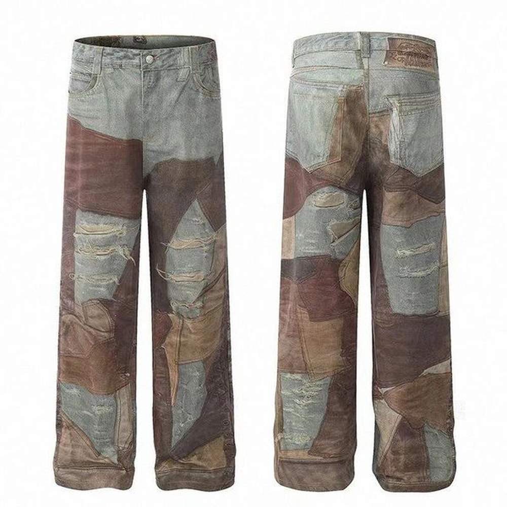 jeans pantalones loose wide leg relaxed hip hop streetwear casual baggy jeans pants designer jeans for mens flared men jeans jean uomo rock
