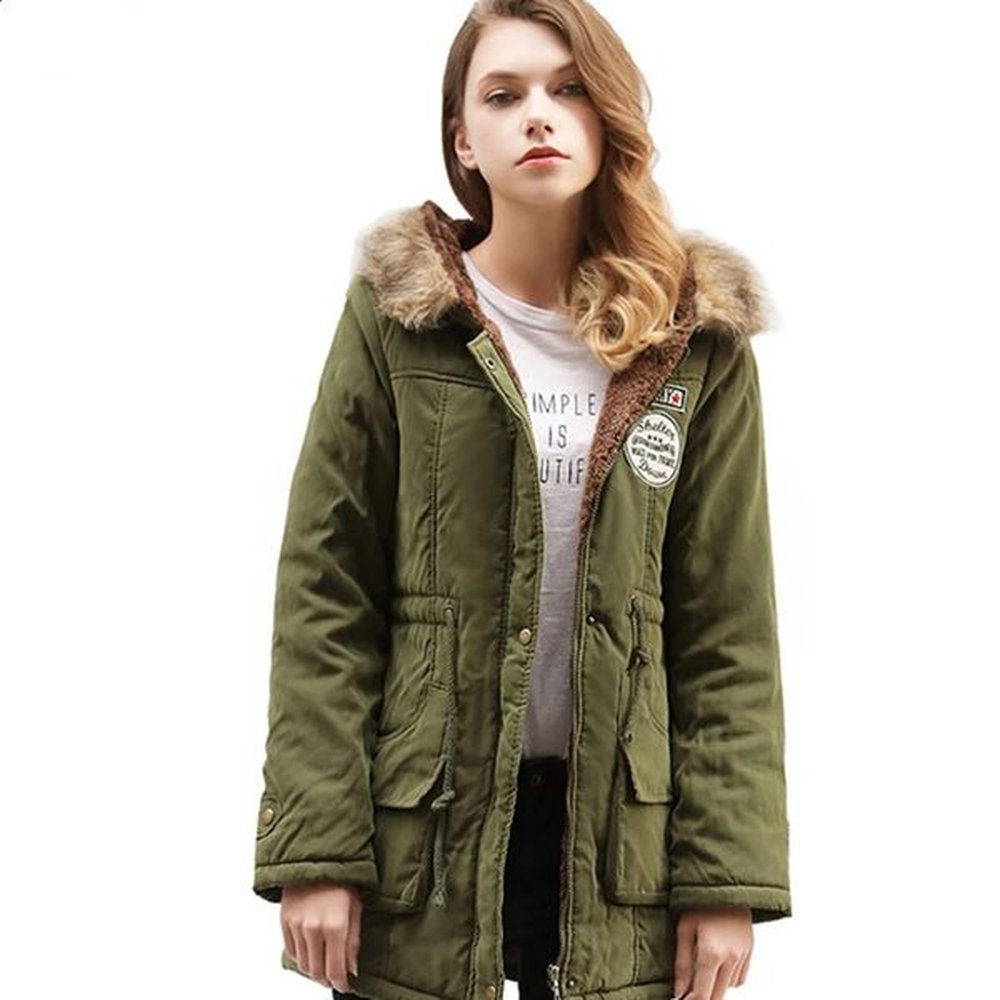 johnature parkas female women winter hooded coat thickening cotton jacket