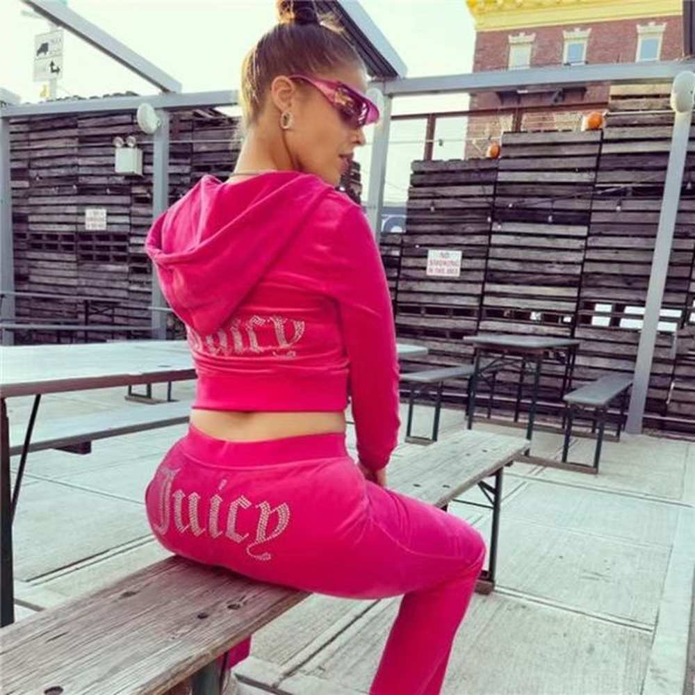 juicy coutour womens two piece pants velvet juicy tracksuit women