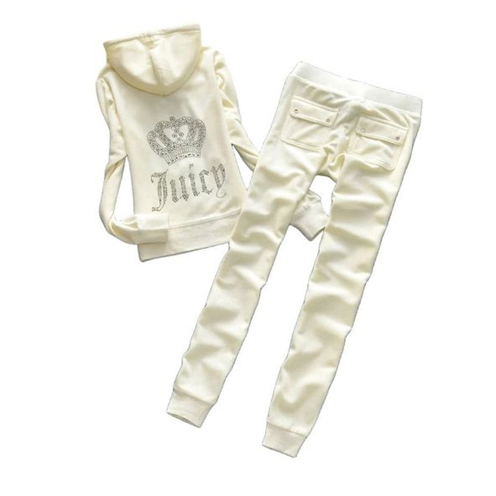 juicy tracksuit women brand velvet tracksuit two piece set back