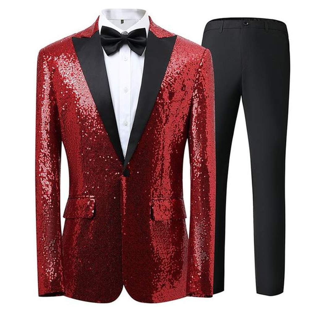 K752 Autumn Men's Slim Single-Breasted Suit with Stand Collar Embroidery for Weddings