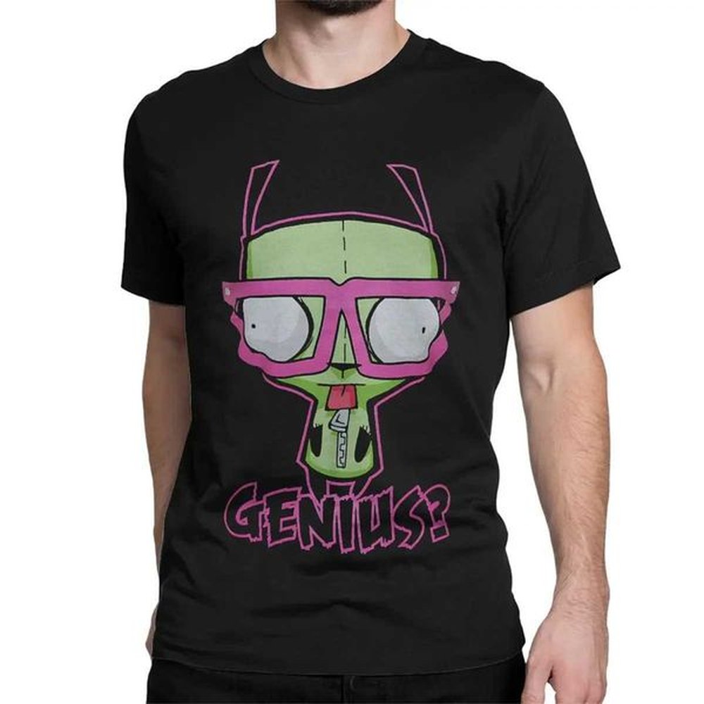 Kawaii Invader Zim Print T-Shirt Mens Cotton Awesome T-Shirt Round Neck T-Shirt Short Sleeve Clothing Graphic T ShirtsXJ241223