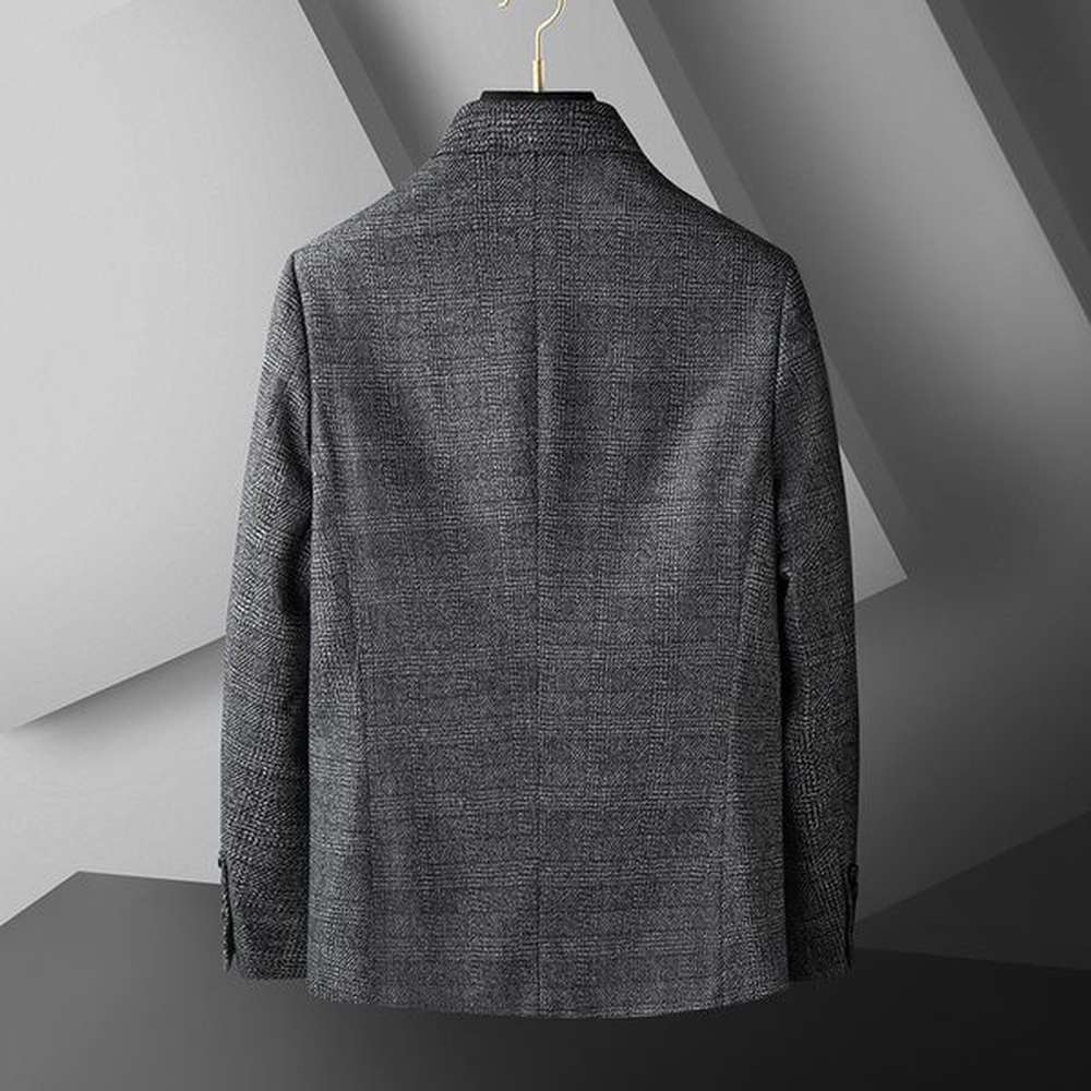 K119Comfortable Large Men's Business Casual Suit Jacket - Plus Size Loose Fit Design
