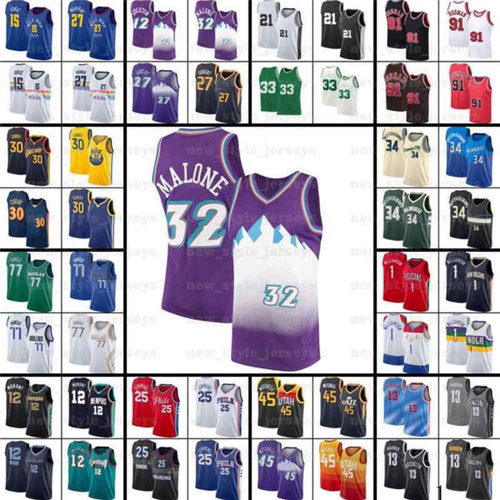 Kevin Kyrie Harden Lillard Durant Irving Butler Basketball Jerseys Booker Dwyane Ja Luka Morant Doncic Wade Kawhi Leonard George Luka Joel