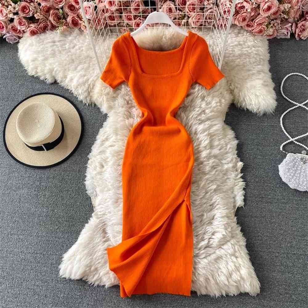 knit cut out dress jurk dames beach dresses for women