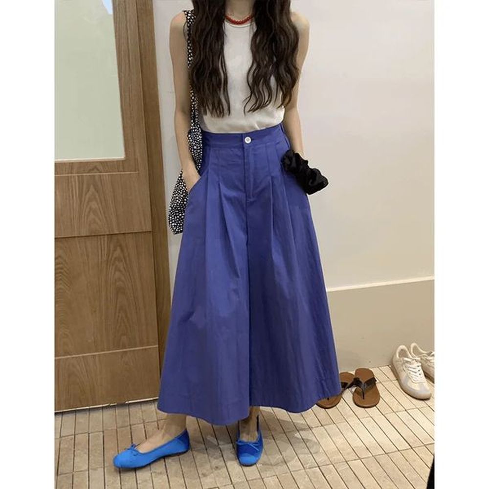 korean harajuku style hong kong aline wide leg skirt pants