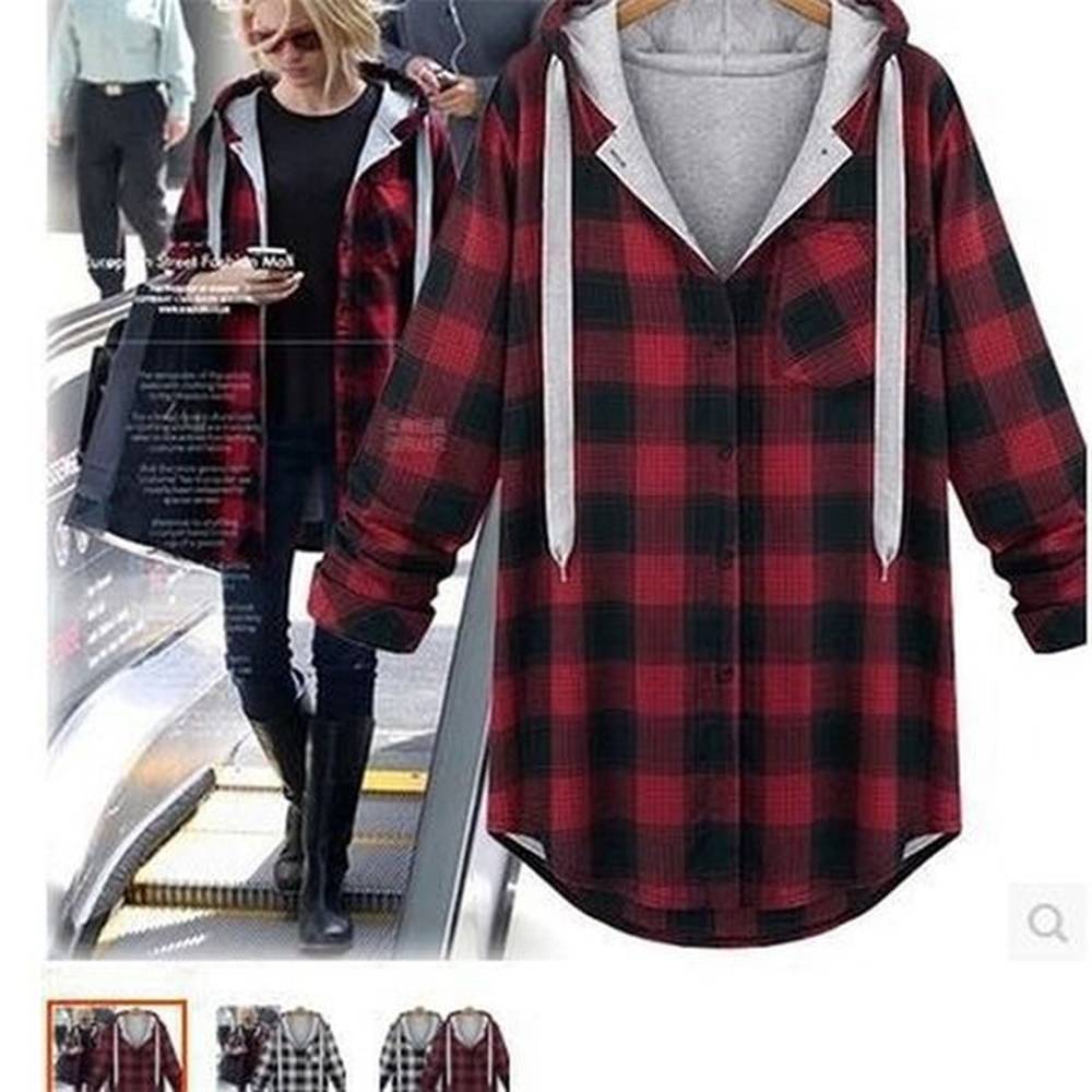 korean streetwear hoodies oversize hoodie womens hooded patchwork chic plaid
