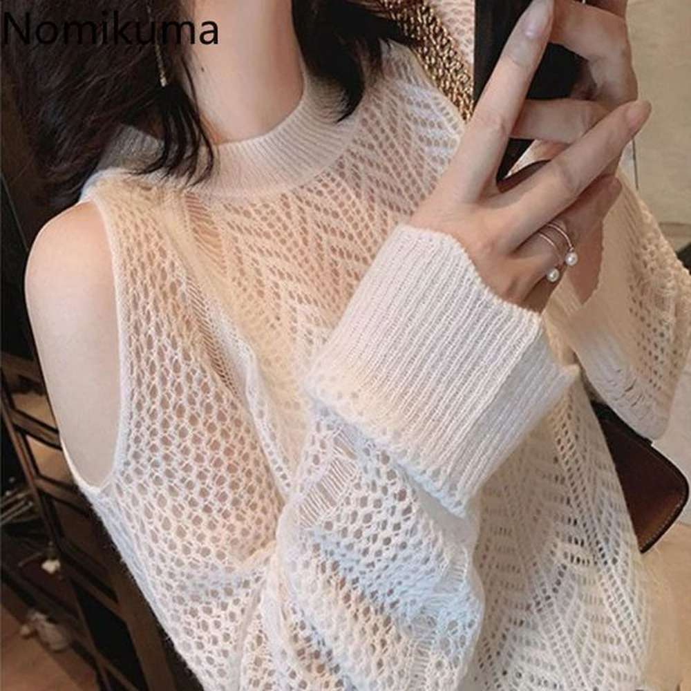 korean sweater for women long sleeve oneck thin jumper sueter