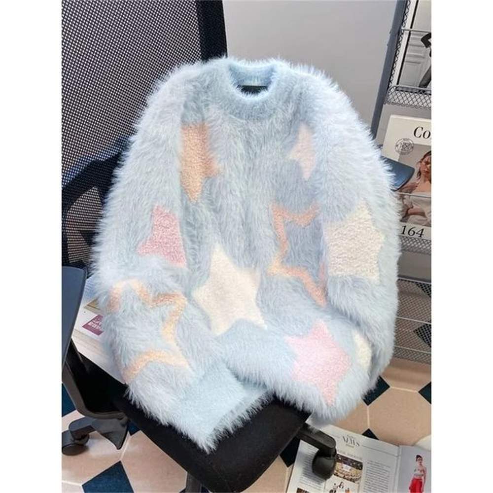 korean version mink fur warm fashion sweater tops yk thick