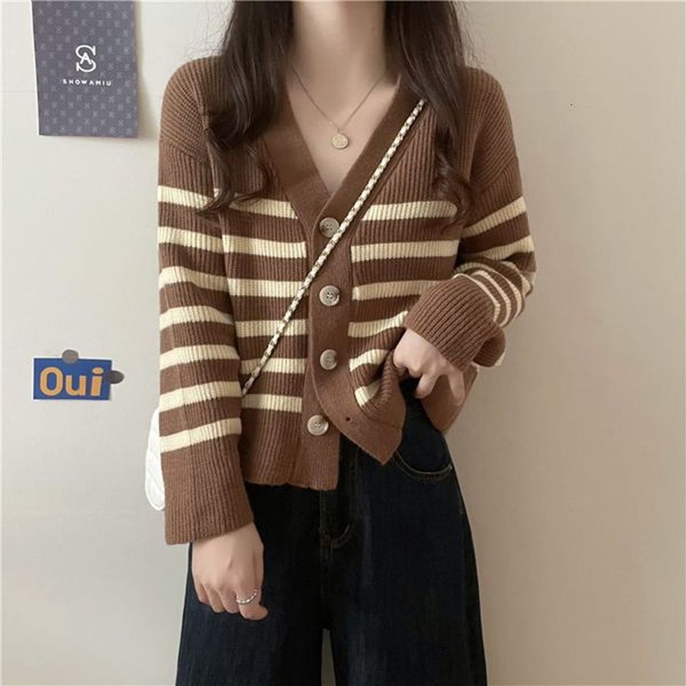 korean version short sweater jacket women s autumn and winter