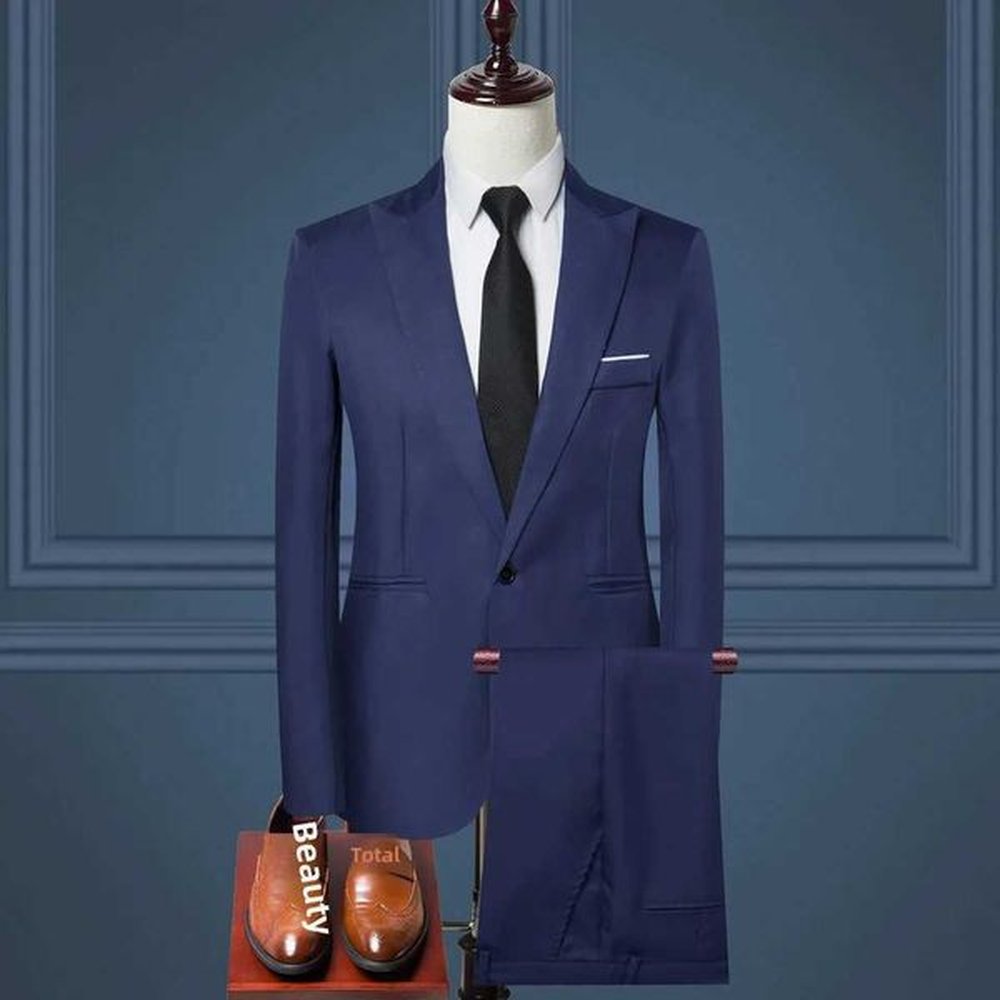 Korean-style Western-style Suits Mens Business Casual Professional Tuxedo Two-piece Set Clothing Trade Across BordersXJ241207