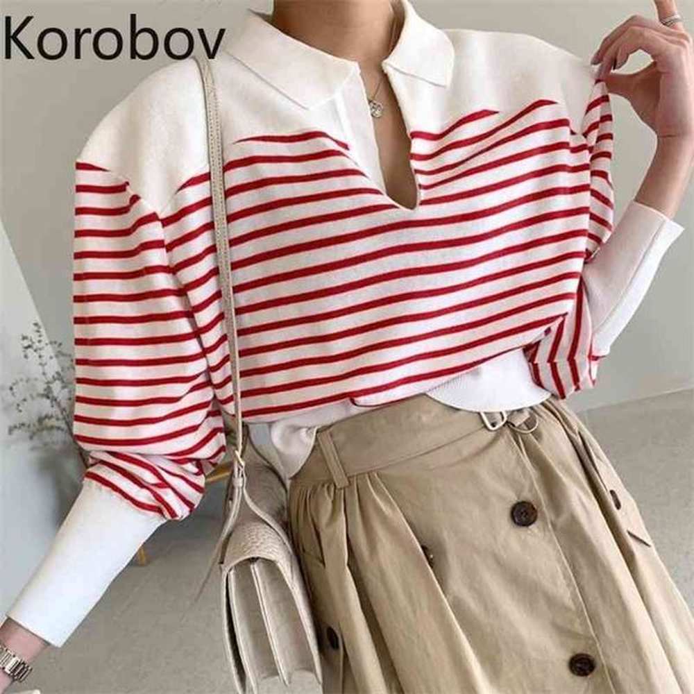 korobov autumn winter new chic women sweaters korean hit color