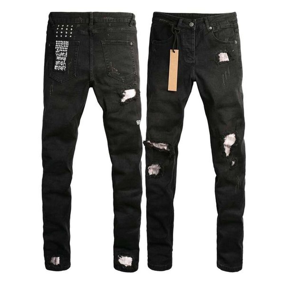 ksubi men designer for mens pants slim fit jeans long straight zipper fly Embroidery Shinny Casual Sweatpants black blue Designers Joggers P