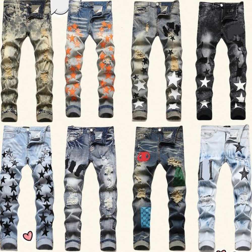 Ksubi Women Jeans Amirin Mens Designer For European Jean Denim Teares Pants Trousers Biker Embroidery Amiriris Ripped Trend Cotton Fashion C
