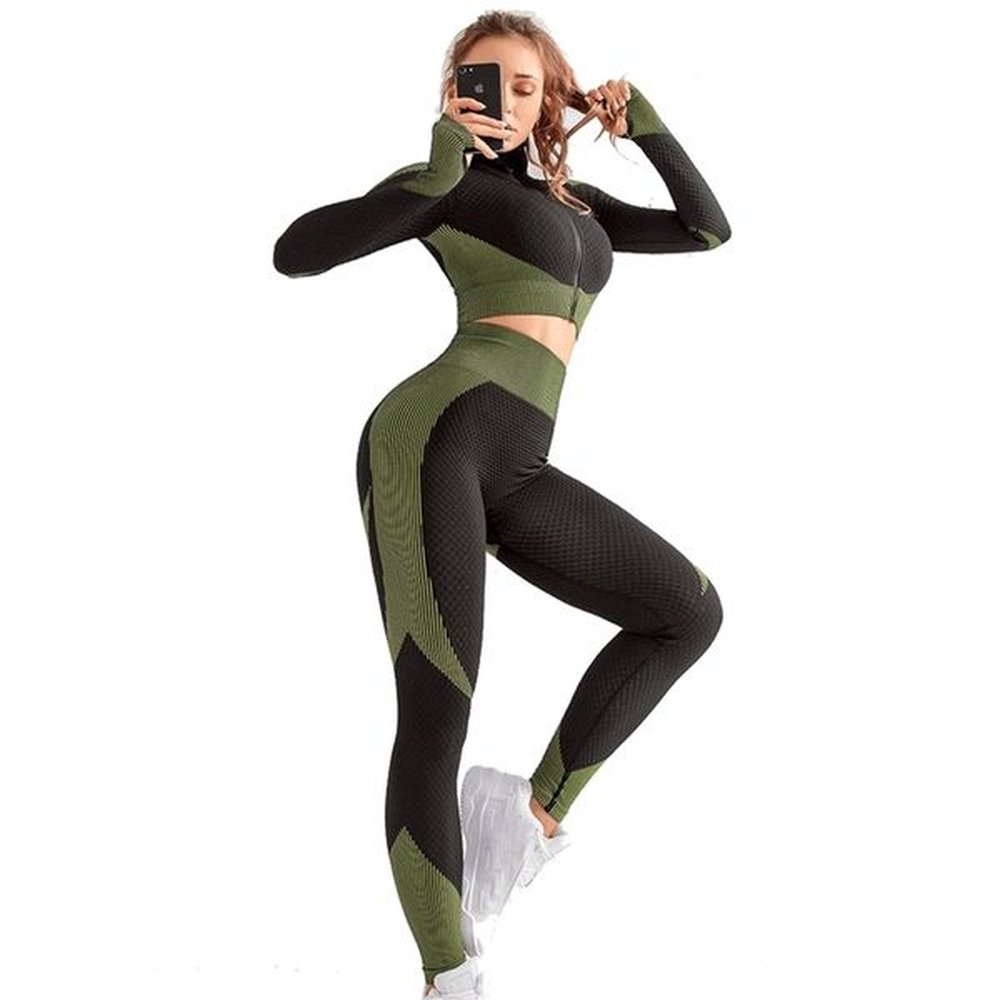 lantech women sports suits set yoga sets gym fitness pants