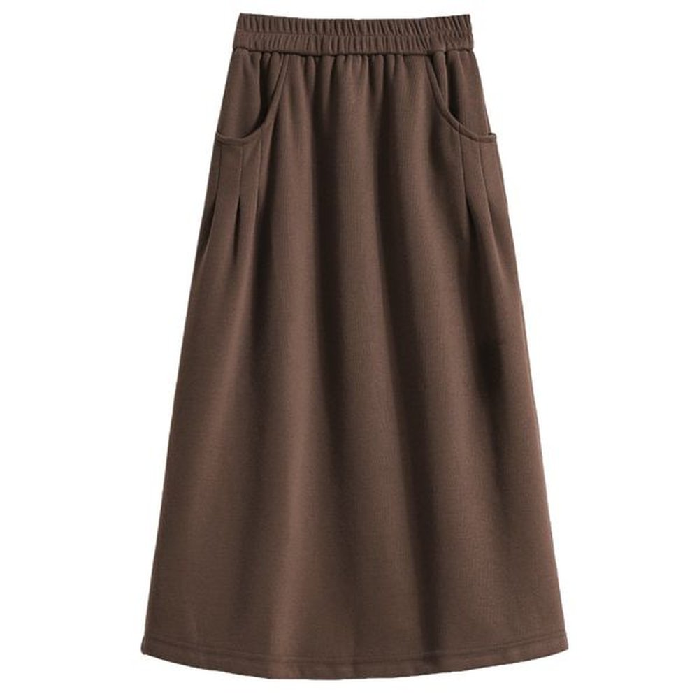 large size stretch skirt simple and versatile slim casual loose