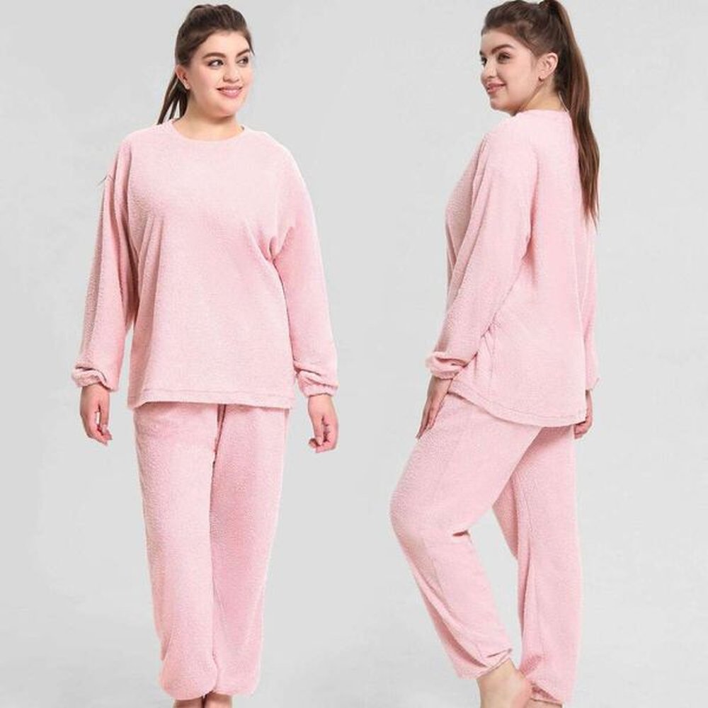 large size womens cloud home clothing set warmth plush and