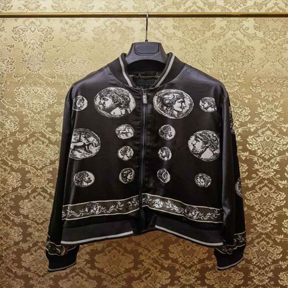 2024 latest designer jacket fashion print design US size zipper jacket highend brand mens jacket