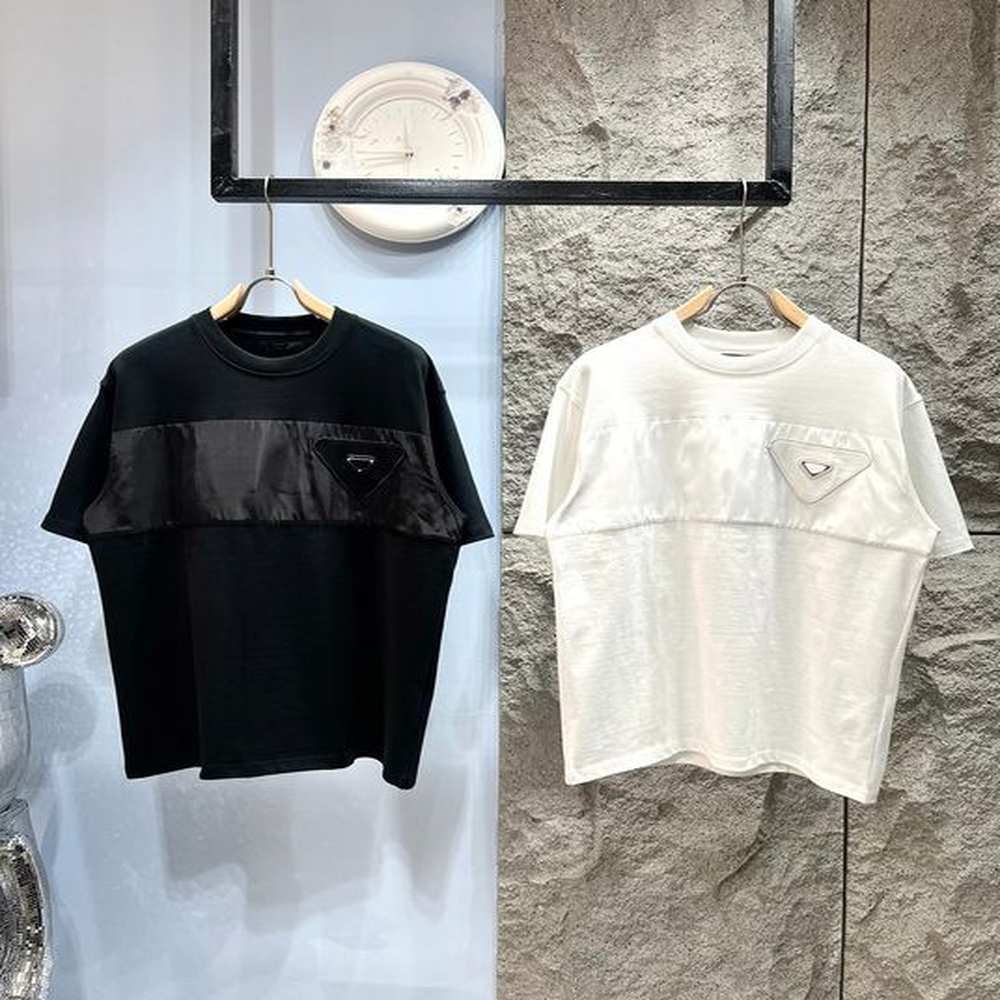2025 latest designer t shirt fashion splicing design US size short sleeved tshirt highend brand mens t shirt