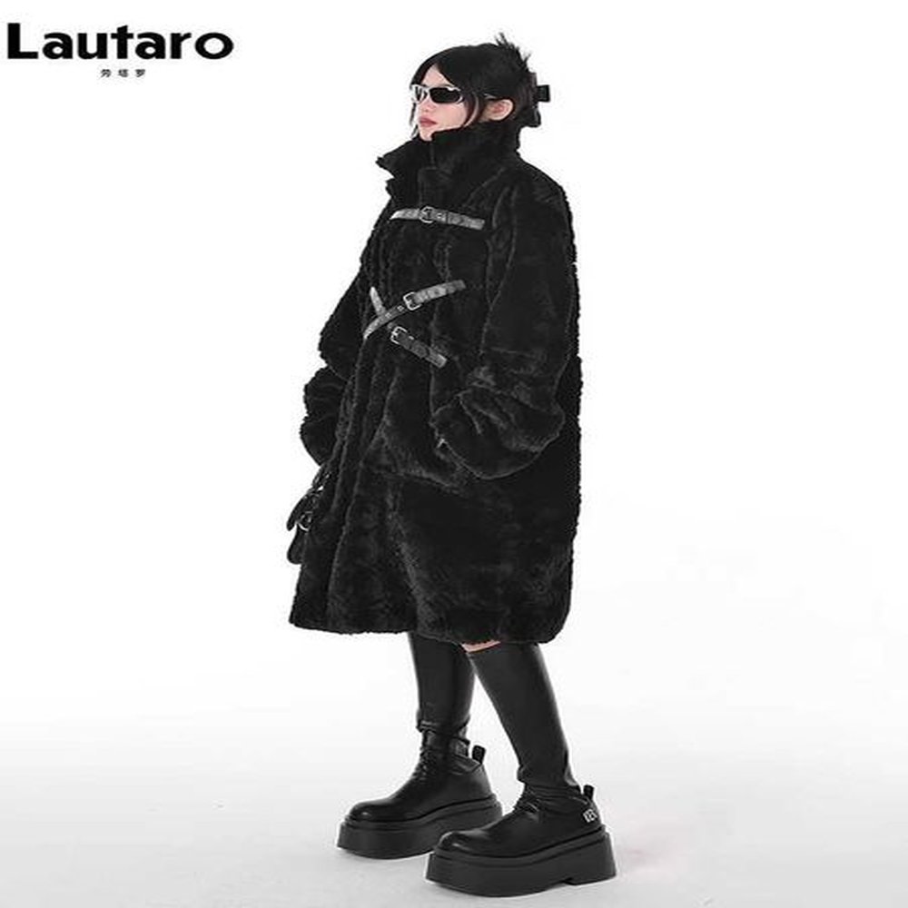 lautaro winter cool long loose casual soft thick warm black