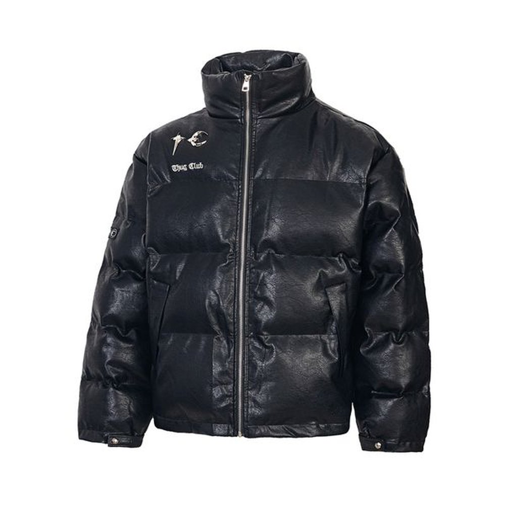 Leather Jackets outerwear Winter Men Thick Coats Men's Zip Padded Coat Casual Big Size Casual Hoodies Tops