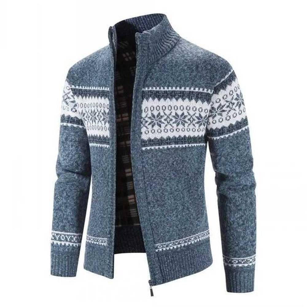 LEGIBLE 2024 Mens Sweaters Autumn Winter Wool Zipper Cardigan Sweaters Man Casual Knitwear Sweatercoat MaleC241021