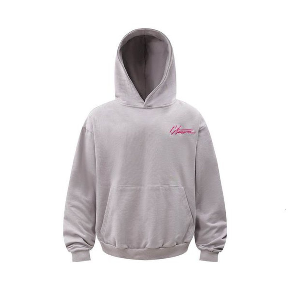 Letter embroidered loose hooded sweatshirt with men's fashionable design, casual and versatile hooded sweatshirt