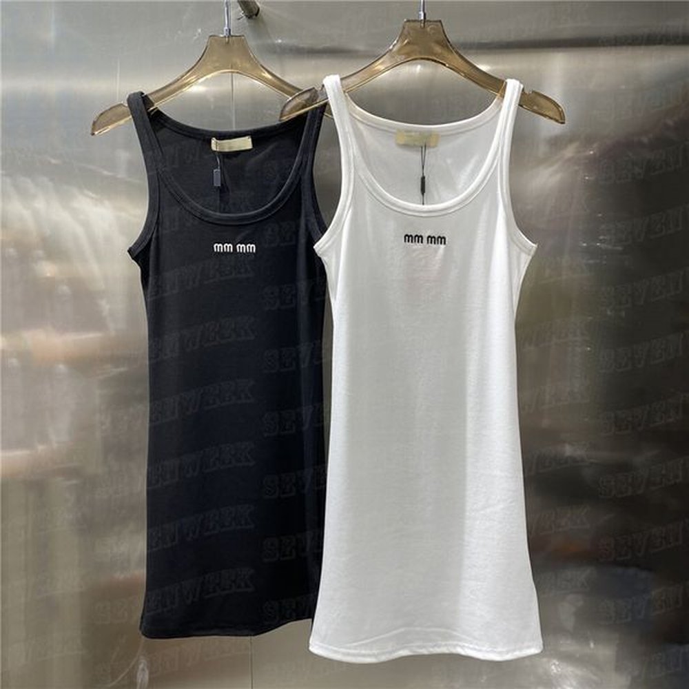 letter embroidery women sling dresses fashion sexy skirts vacation beach