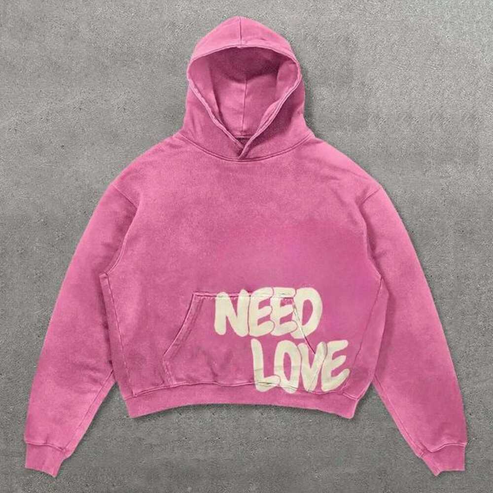 Letter Harajuku Print Oversized Streetwear High Quality Vintage Women Sweatshirt Goth Jacket Y2K Hoodies S Pattern Print Senior Sense Person