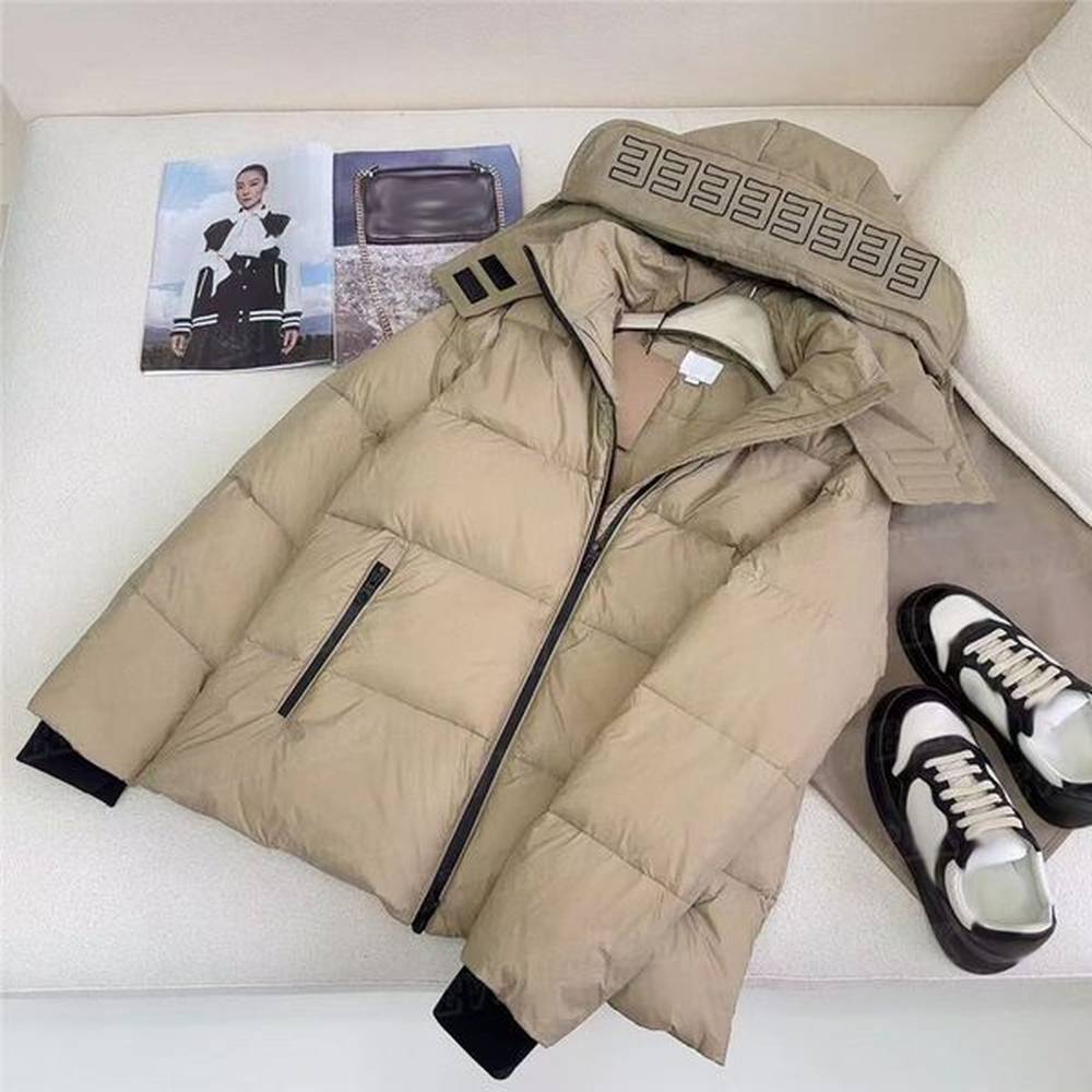 letter printed hooded jackets down coats for women designer fashion