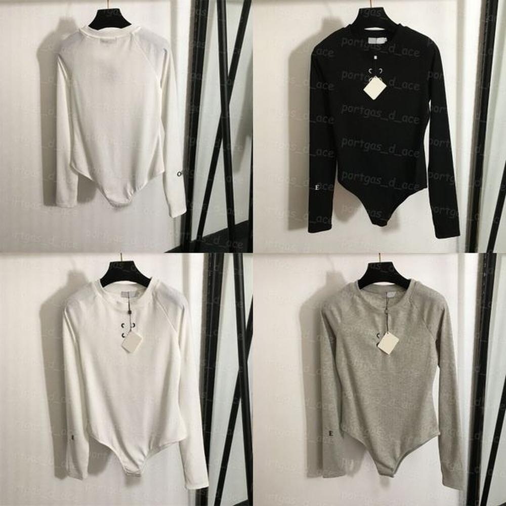 letters embroidered leotard women brand t shirt luxury designer bodysuit