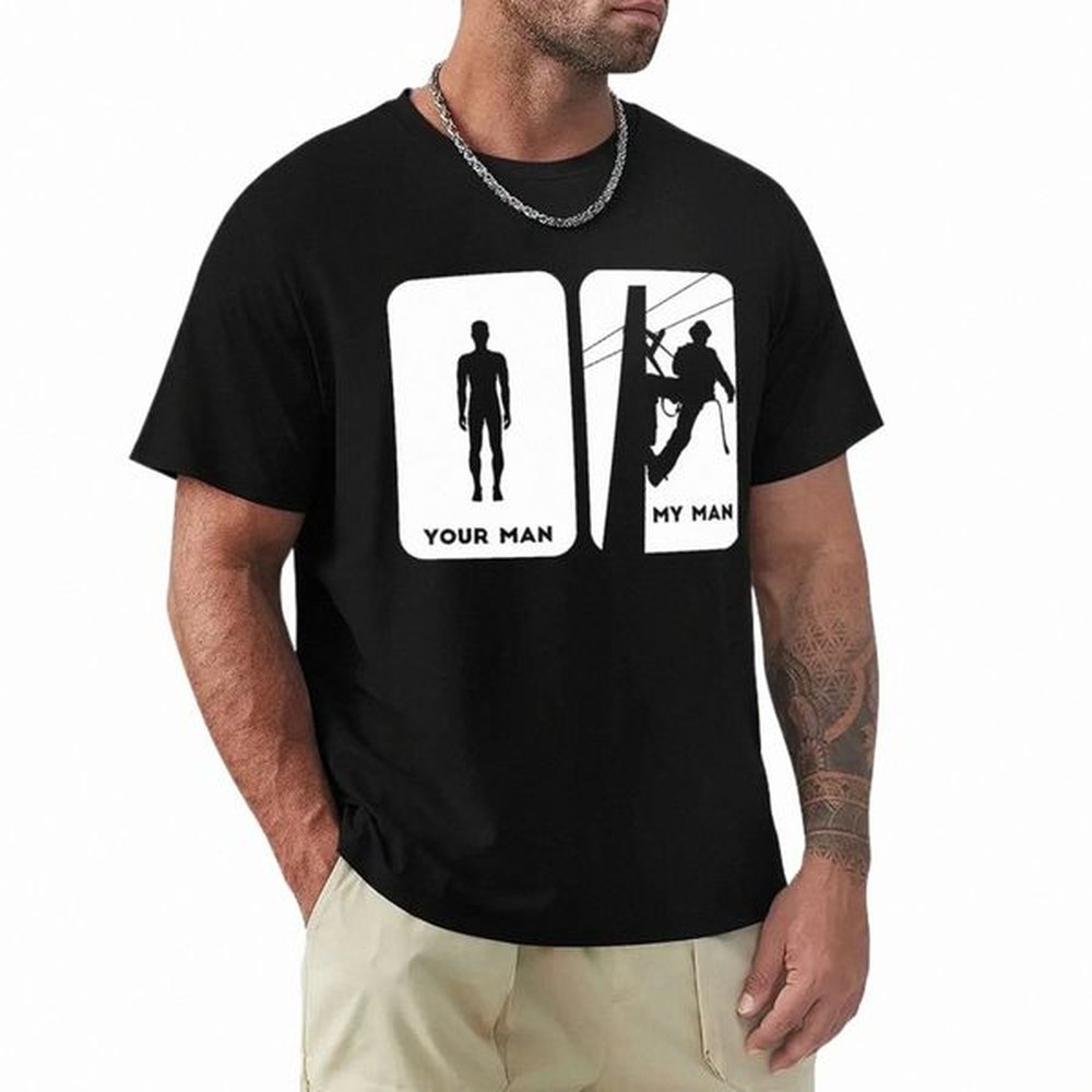 lineman | Your man My man T-Shirt plain graphics mens graphic t-shirts pack o9nZ#