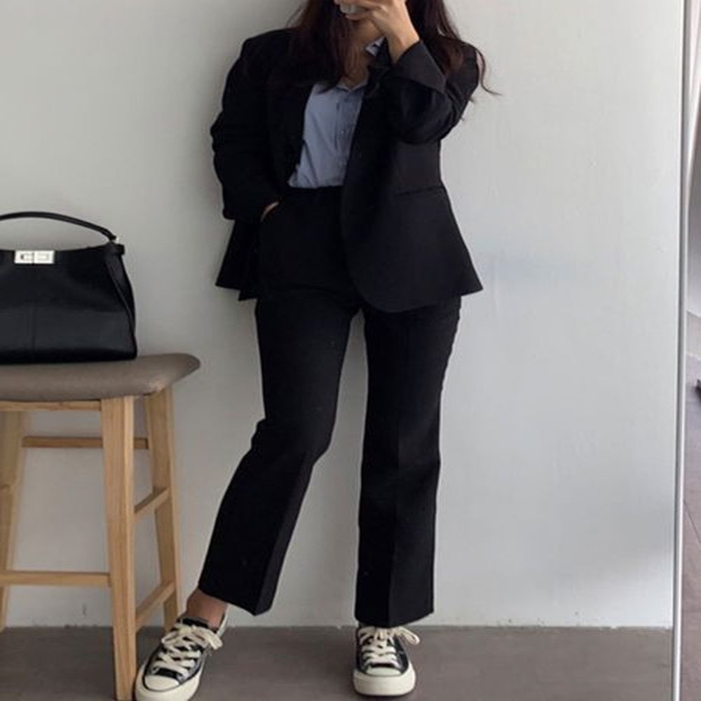 L13New autumn and winter small suit jacket British style Korean loose casual female student suit
